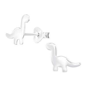 Sterling Silver Dinosaur Stud Earrings